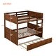 preview thumbnail 37 of 48, Full Over Full Bunk Bed with Twin Size Trundle, Space-saving, Gray