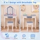 preview thumbnail 22 of 53, Costway Kids Vanity Table & Stool Set with Cute Polka Dot Print - See Details