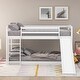 preview thumbnail 36 of 40, Modern Bed Frame Twin over Twin with Ladder Fundamental Low Floor Bunk Bed for Kids Solid Pinewood Bunkbeds, Non-toxic Finishes