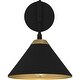 preview thumbnail 10 of 12, Alscott 1-Light Matte Black Wall Sconce