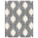 SAFAVIEH Florida Shag Bertille Geometric 1.2-inch Thick Rug - 5'3" x 7'6" - Grey/Ivory