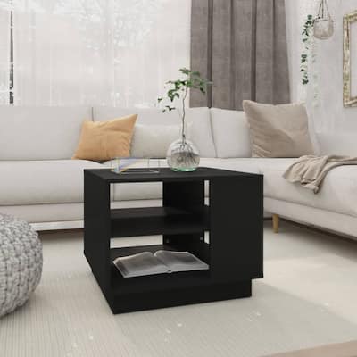 vidaXL Coffee Table Accent End Side Sofa Table for Living Room Engineered Wood - 21.7" x 21.7" x 16.9"