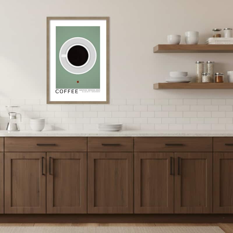 Coffee Crosssection by Lisa Ketty Wood Framed Wall Art Print