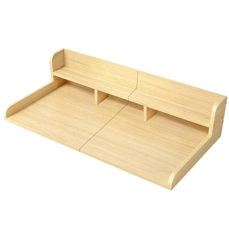 Washer Dryer Countertop with Non-slip Pads, Laundry Wood Shelf Topper with Edge, for Washer and Dryer Laundry Hamper Counter