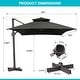 preview thumbnail 2 of 58, Pellebant 10 X 13 Feet Outdoor Cantilever Umbrella with Base