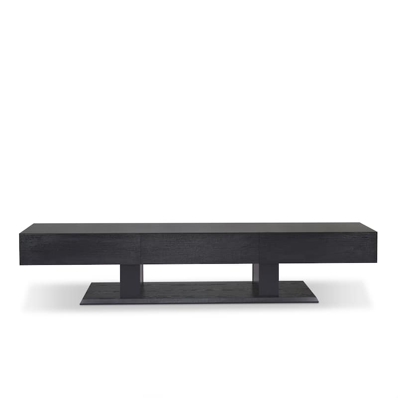 Black 70" TV Stand with 3 Drawers & Open Compartment for TVs Up to 50"