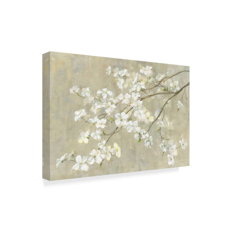 Danhui Nai 'Dogwood In Spring Neutral Crop' Canvas Art