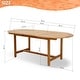 preview thumbnail 8 of 8, Amazonia Leble Outdoor Teak Patio Dining Oval Table