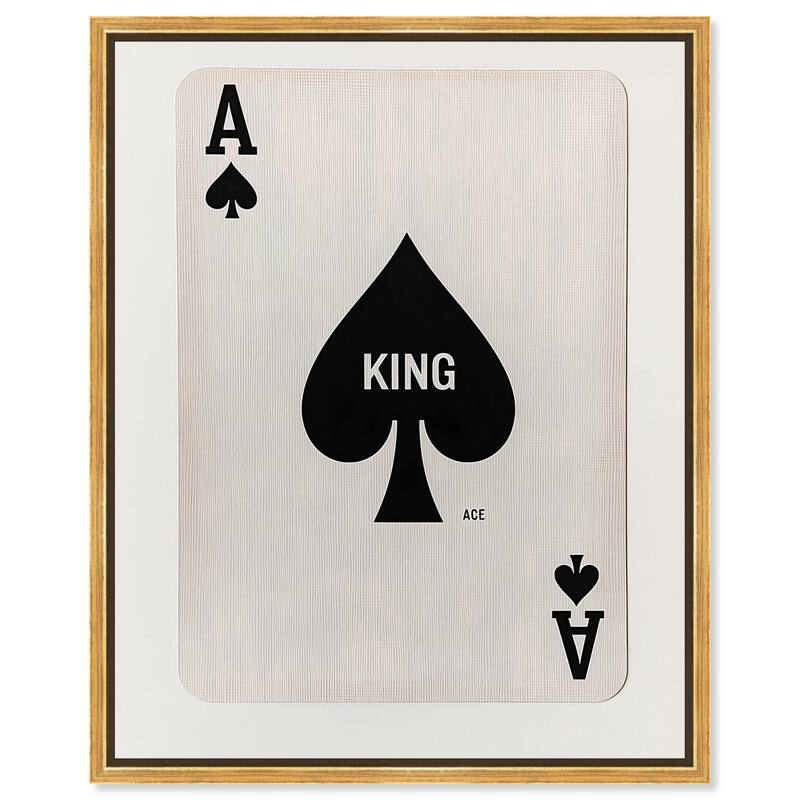 King of Spades Canvas by Art Remedy - 20" x 24" - Gold