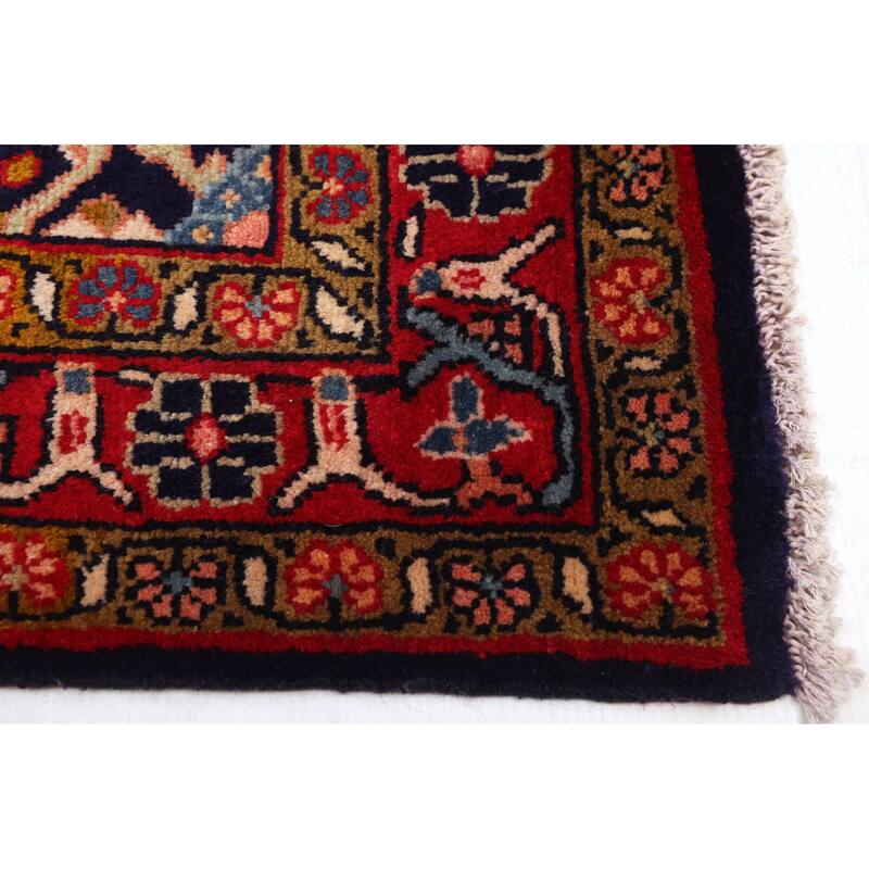 ECARPETGALLERY Hand-knotted Andelz Dark Navy Wool Rug - 3'5 x 10'8