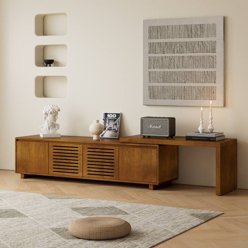 Mid-Century Modern Extendable TV Stand for TVs up to 75"
