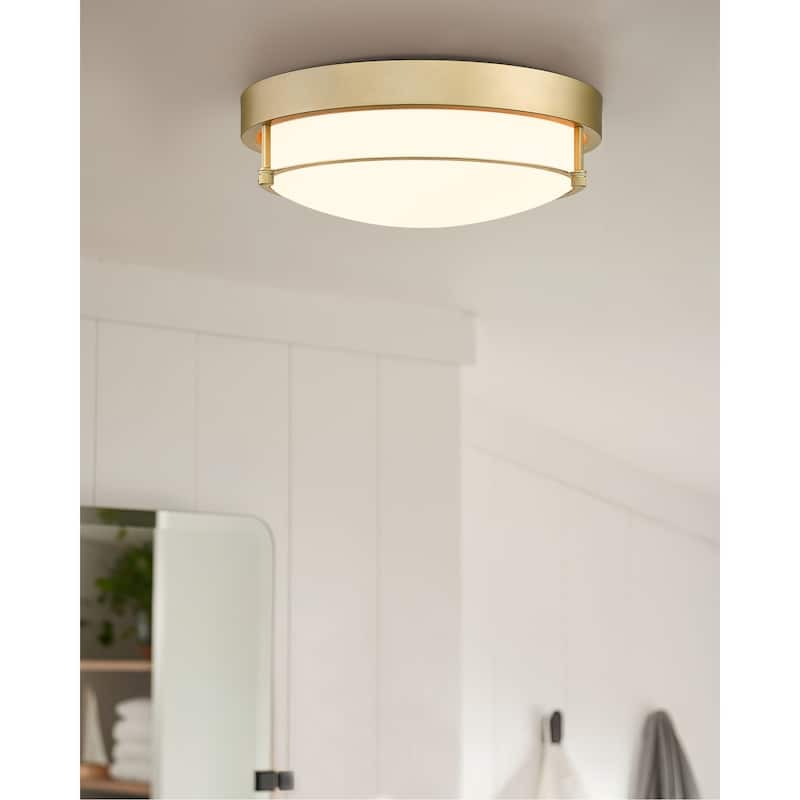 12 Inch 2-Light Flush Mount Light Fixture, Modern Ceiling Light