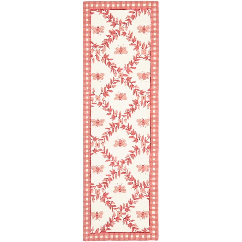 SAFAVIEH Handmade Chelsea Aubree French Country Trellis Wool Rug
