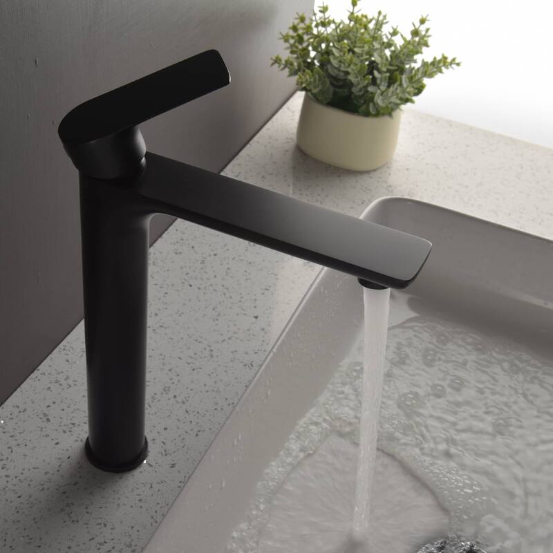 Single Handle Bathroom Vessel Sink Faucet One Hole Bathroom Vessel Faucets Modern Tall High Basin Vanity Mixer Taps With Valve