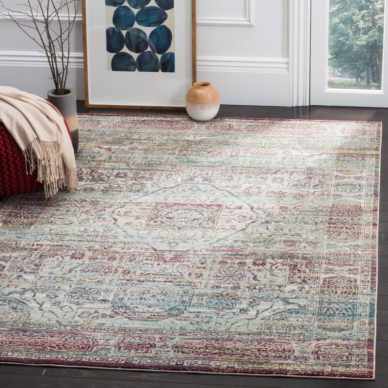 SAFAVIEH Aria Hanumica Vintage Boho Oriental Rug - 4' x 6' - Red/Creme
