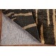 preview thumbnail 8 of 16, Black Contemporary Abstract Area Rug Hand-knotted Jute Carpet - 2'10"x 5'4"