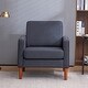 preview thumbnail 1 of 9, Indoor Single Seat Sofa with Solid Wood Legs, Dark Grey