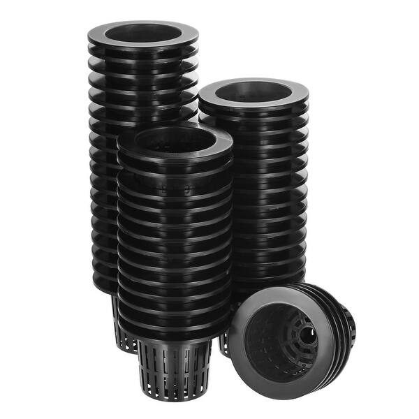 Garden Slotted Mesh Cups Hydroponic Net Pots Plastic 4", Black 50pcs ...