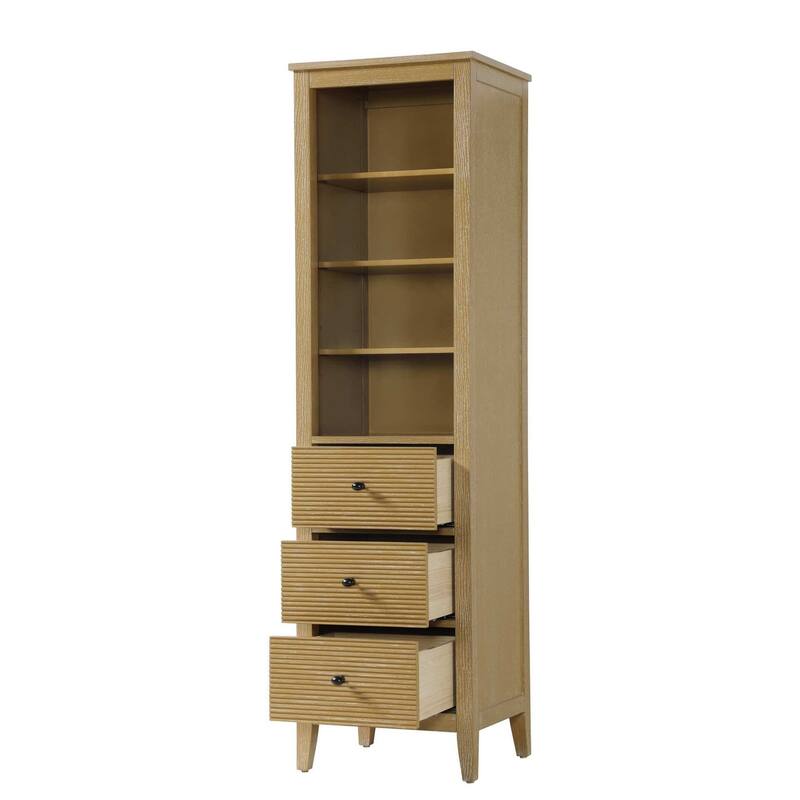 Kensington 16-28 Inch Open Shelving Bath Storage Cabinet