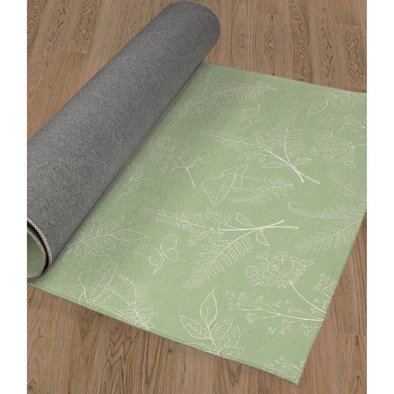 FERN & BUTTERFLY SAGE Kitchen Mat By Kavka Designs Bed Bath & Beyond
