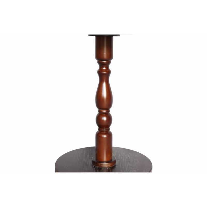 23''Accent Round Table,Round Side Table, Small Table for Small Spaces,Modern Accent Nightstand with Solid Wood Leg