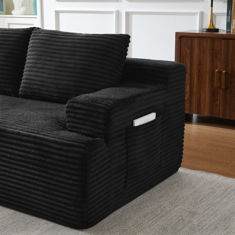 96.1" Modern L-Shaped Cloud Sectional Sofa, No Assembly Required