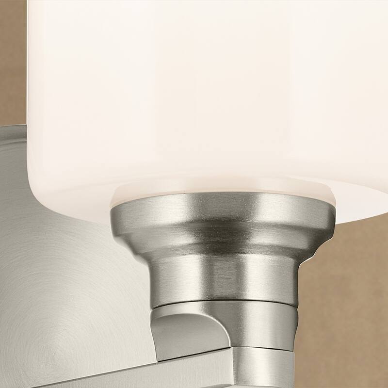 Kichler Lighting Gioe 9.5" 1-Light Wall Sconce with Opal Glass in Brushed Nickel