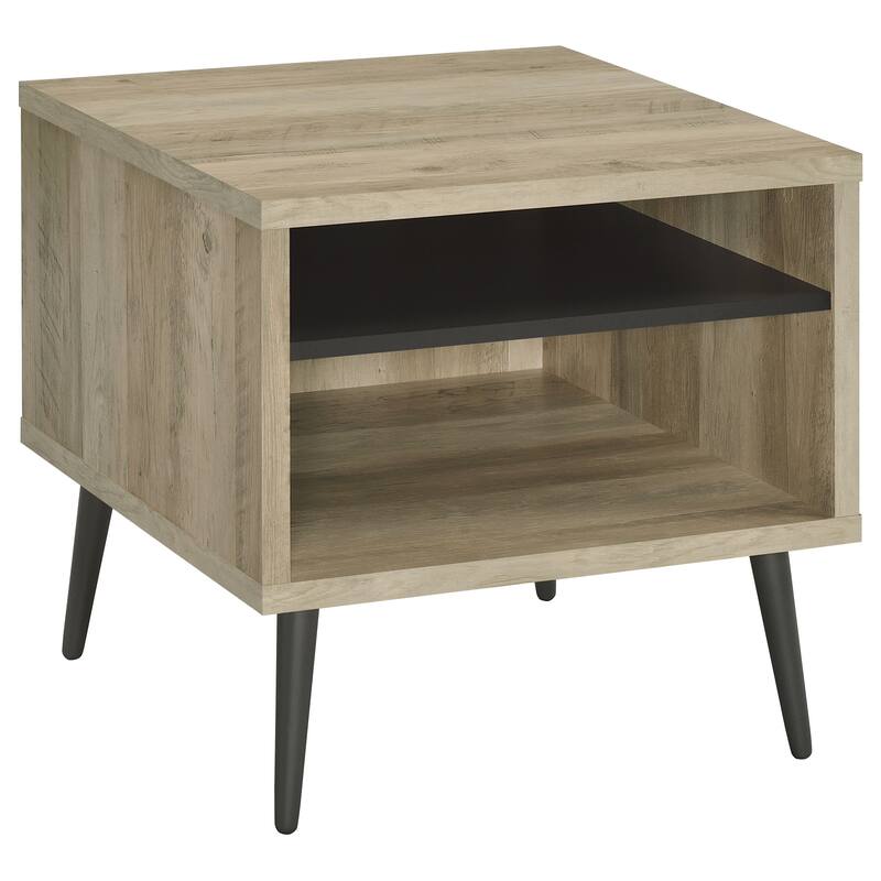 Welsh Square Engineered Wood Side End Table Distressed Pine - Distressed Pine - MDF