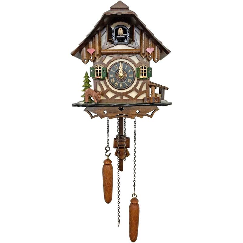 9" Engstler Battery-Operated Full Size Cuckoo Wall Clock