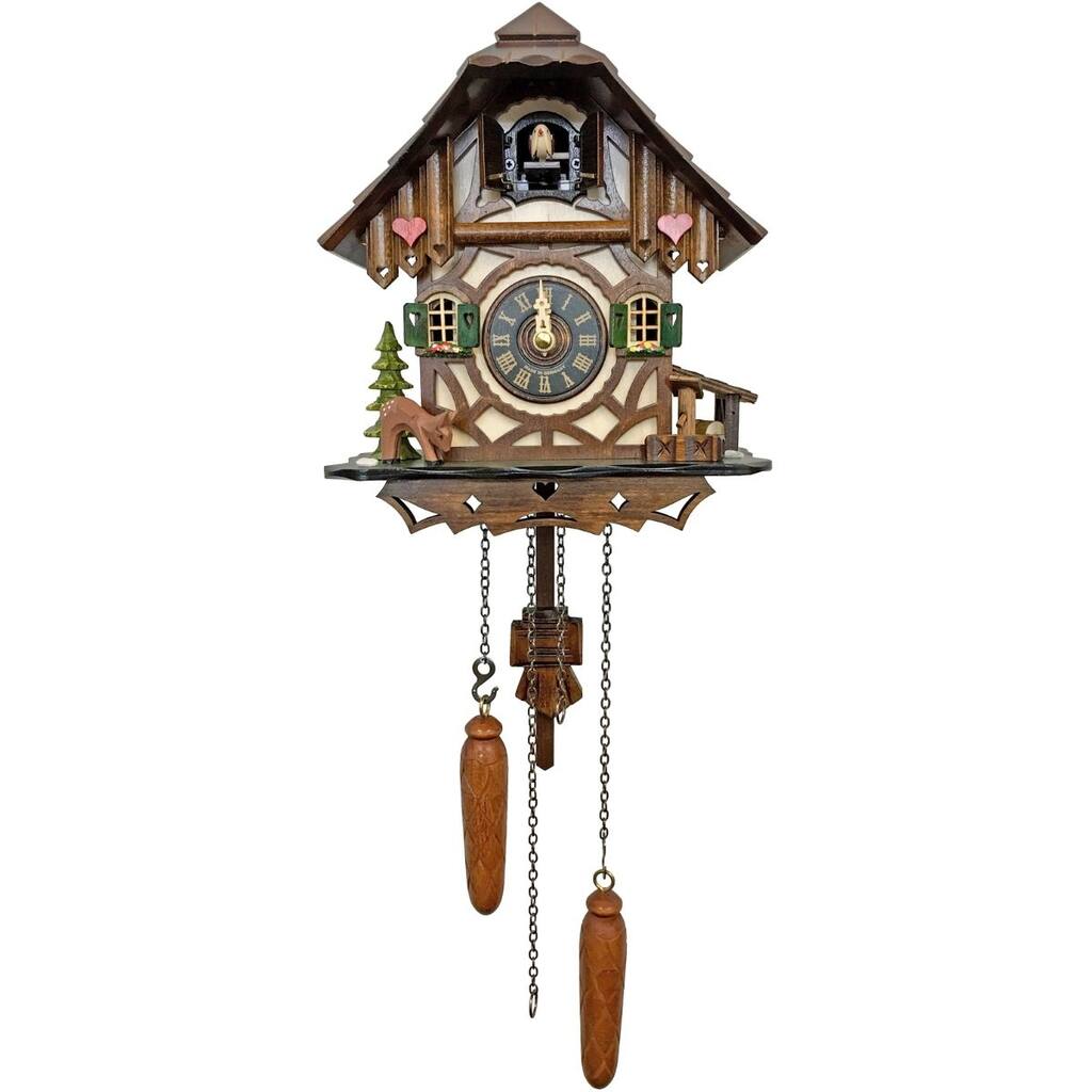 9" Engstler Battery-Operated Full Size Cuckoo Wall Clock