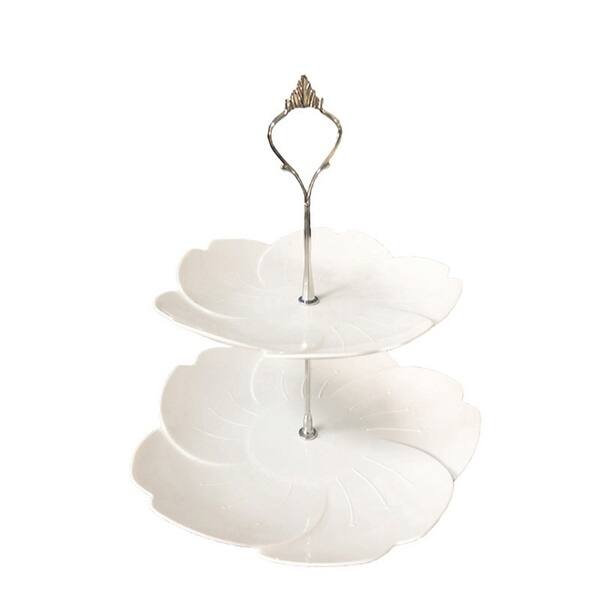 2 3 Tiers Fruit Cake Plate Holder Stand Home Festival Party Dessert
