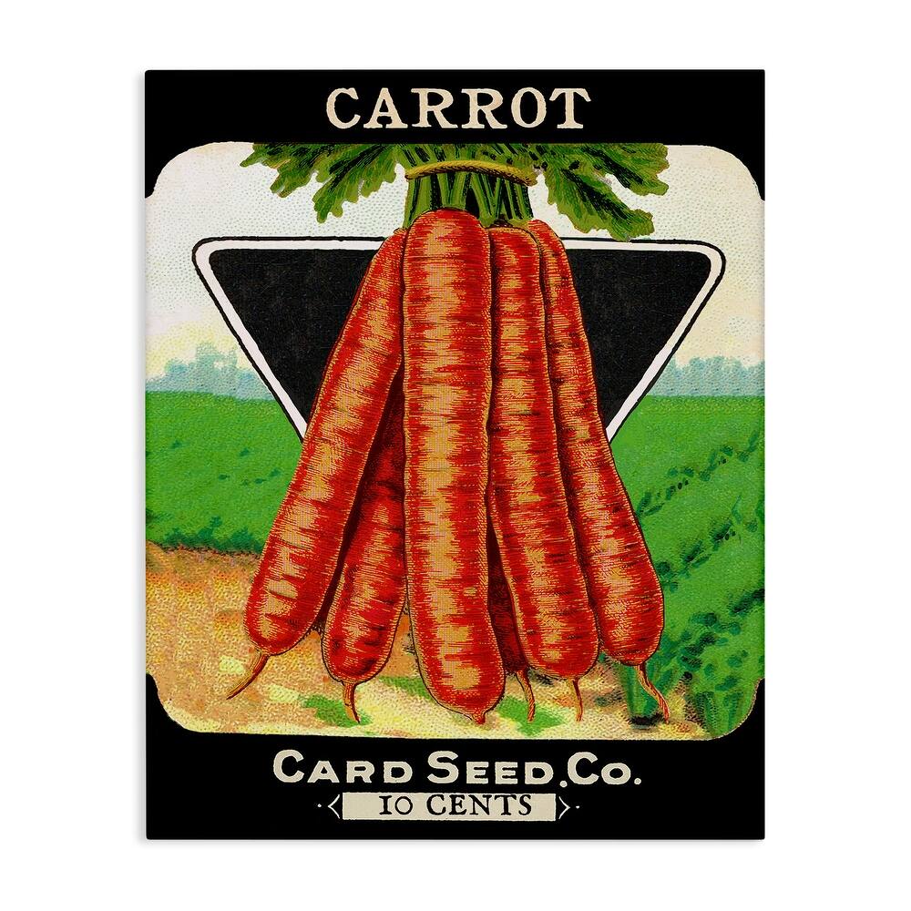 Stupell Vintage Gardening Carrots Canvas Wall Art Design By Lil' Rue