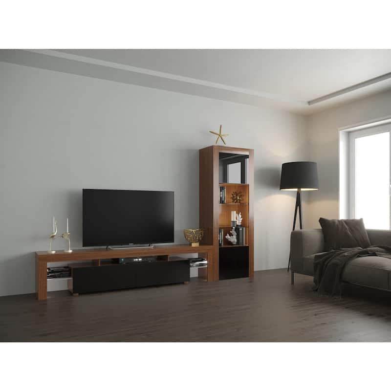 Strick & Bolton D'Olivier Modern TV Stand and Bookcase