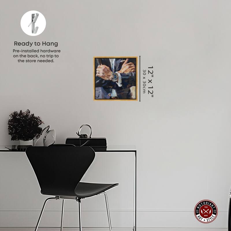 Notoriart Down To Business Framed Men Style 1 Piece Canvas Wall Art