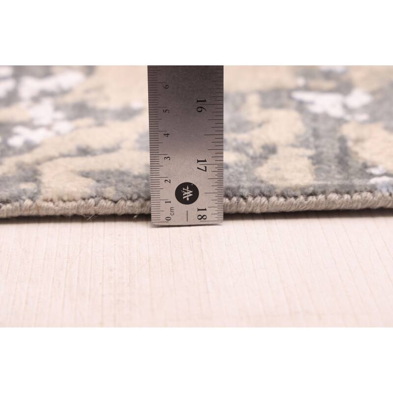 ECARPETGALLERY Hand-knotted Legacy Charcoal Silk, Wool Rug - 2'6 x 10'3