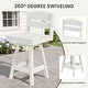 preview thumbnail 30 of 48, 3-Piece HDPE Counter Height Bar Set with 2 24.8'' Height Swivel Bar Stools and 29.92'' W Square Bar Table,Pub table sets of 3