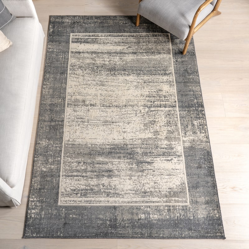 Nuloom Casiane Vintage Bordered Area Rug - 5' x 8' - Grey - Rectangle