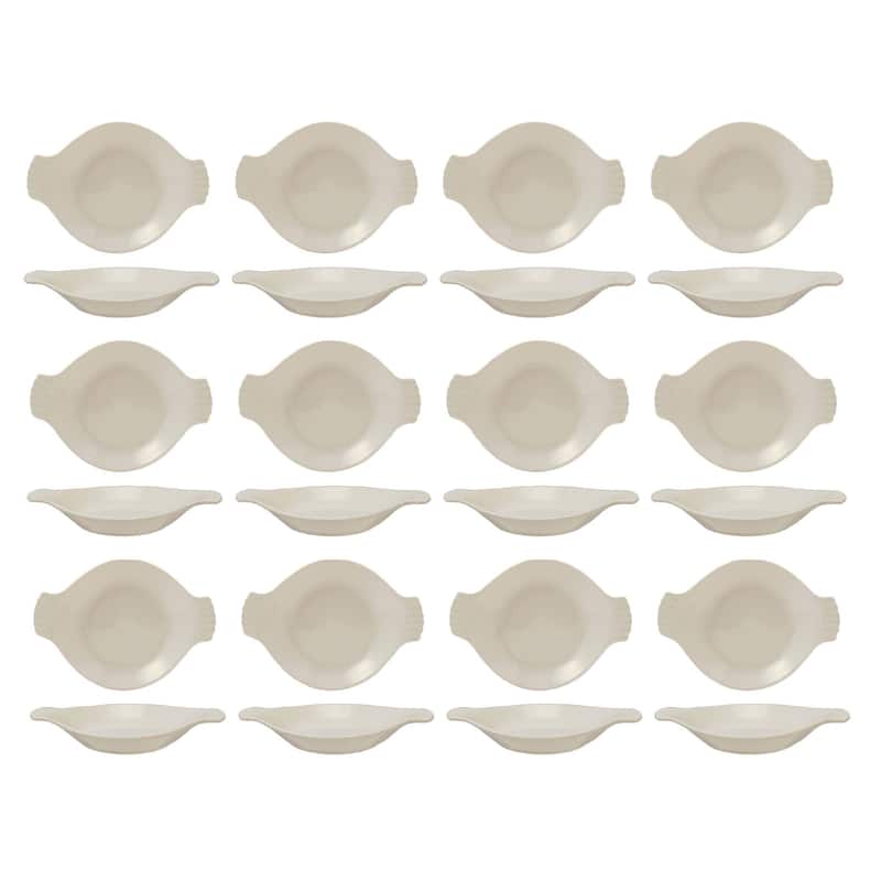 Stoneware Dish with Handles - Cream