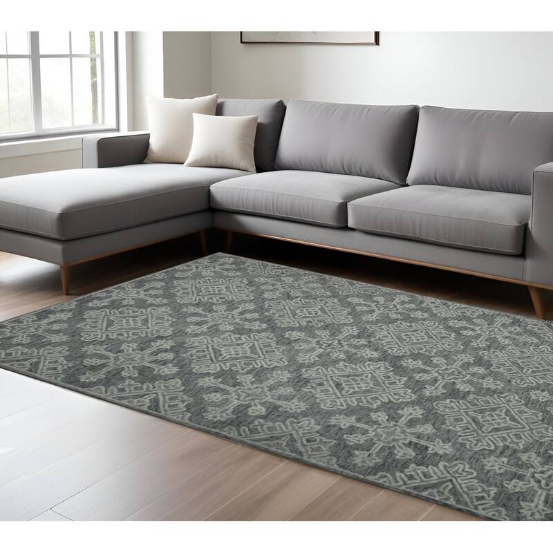 HomeRoots Oriental Transitional Rectangle Area Rug - 132.00 in. x 96.00 in.  x 0.40 in.