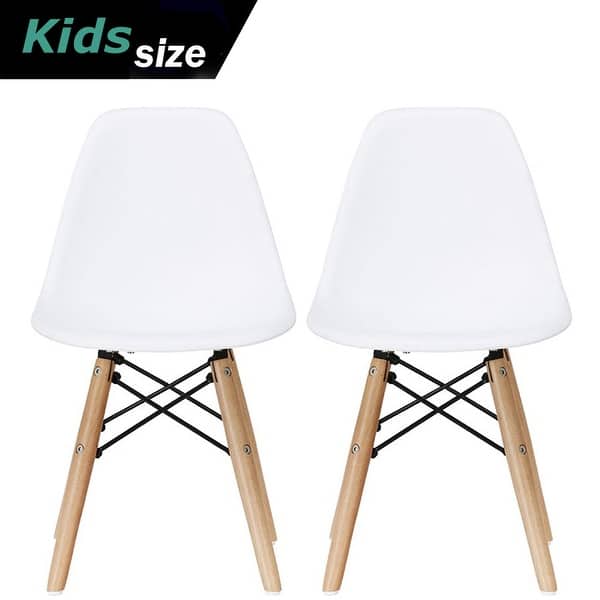 Shop 2xhome Set Of Two Kids Chair Side No Arm Armless Natural Wood Legs Eiffel For Kitchen Desk Work Bedroom Playroom Preschool Overstock 16965409