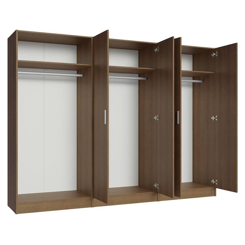 Madesa 6 Doors Storage Cabinet with Ample Shelves Space 94"L Utility Armoire Closet Entryway and Bedroom Organization Unit