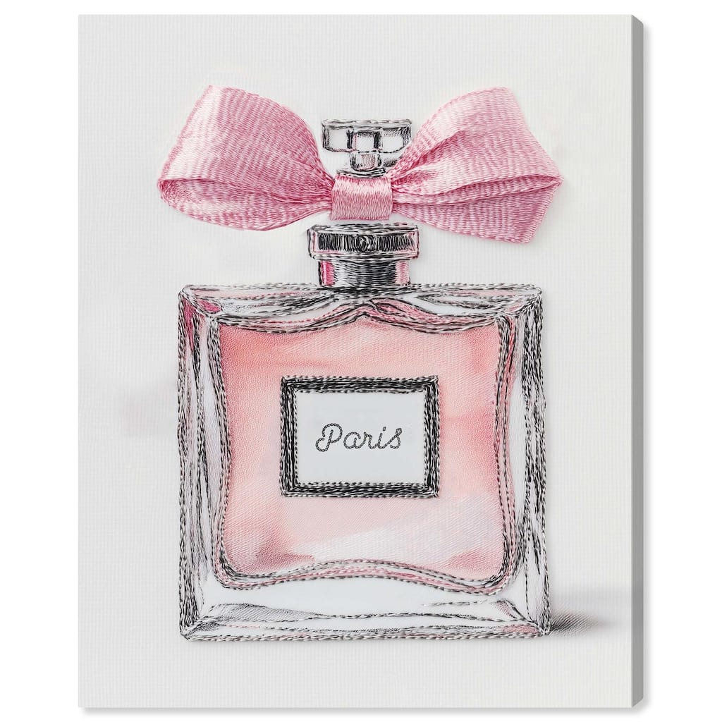Simple Perfume Bow Canvas by Art Remedy, Gallery Wrapped