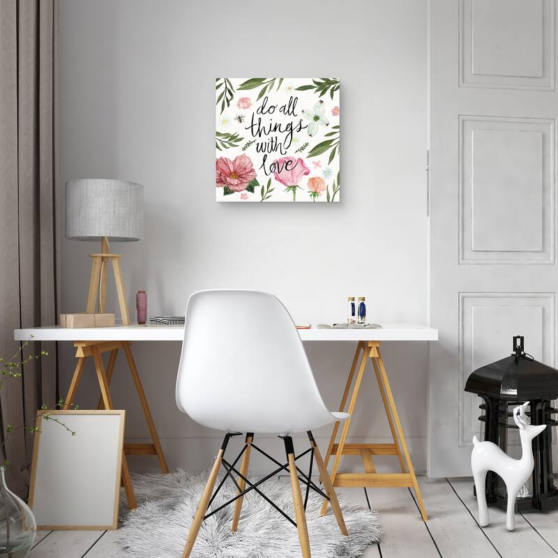 Do All Things With Love Canvas Art Print