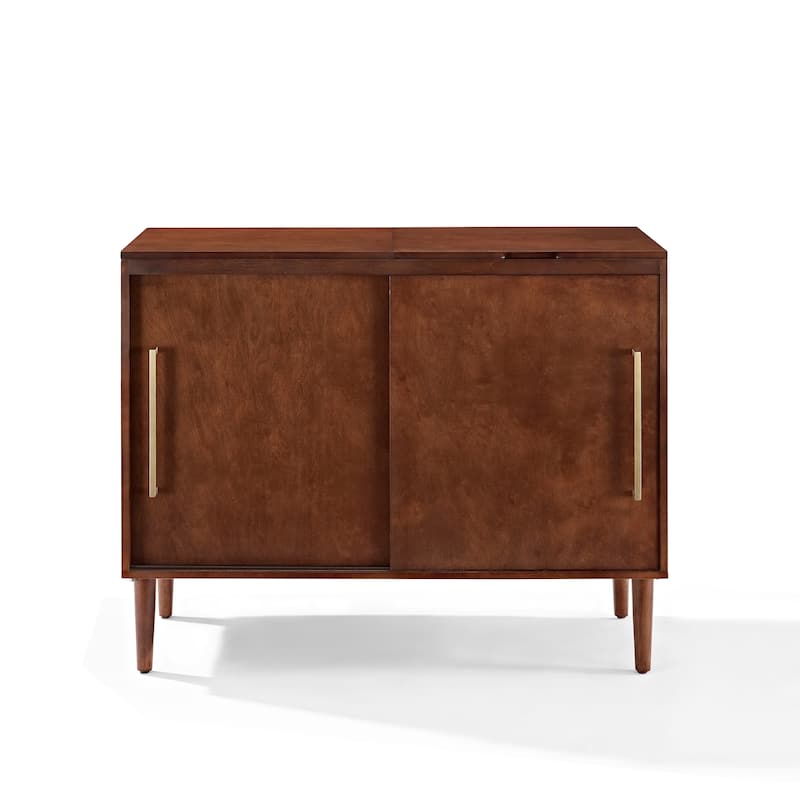 Crosley Everett Mahogany Finish Media Console - 44"W x 18"D x 34.25"H