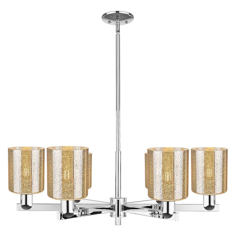 Innovations Lighting Endless Possibilities Arcadia - Cobbleskill - 6 Light 35" Stem Hung Chandelier - Mercury/Polished Chrome