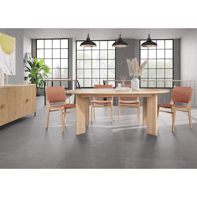 NPD Furniture Drego 78.5 Inch Oval Dining Table - Natural Whitewash