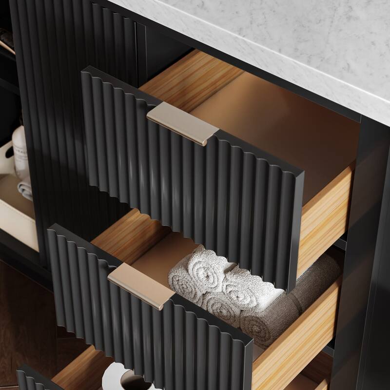 Ariel P61CWRVO Milan 61" Free Standing Single Basin Vanity Set with