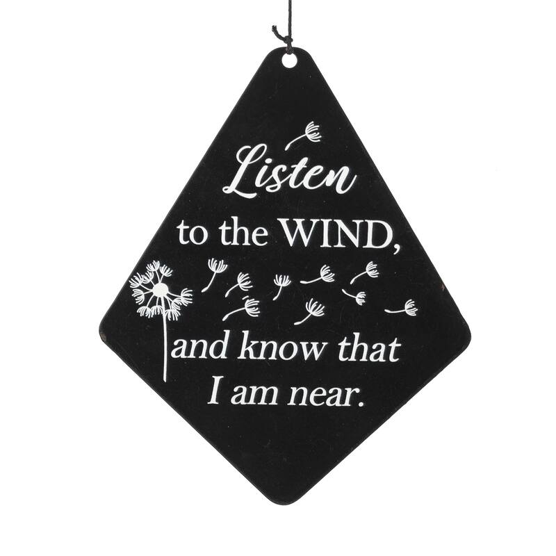 Glitzhome Set of 2 - 38''H Metal Black Windchime