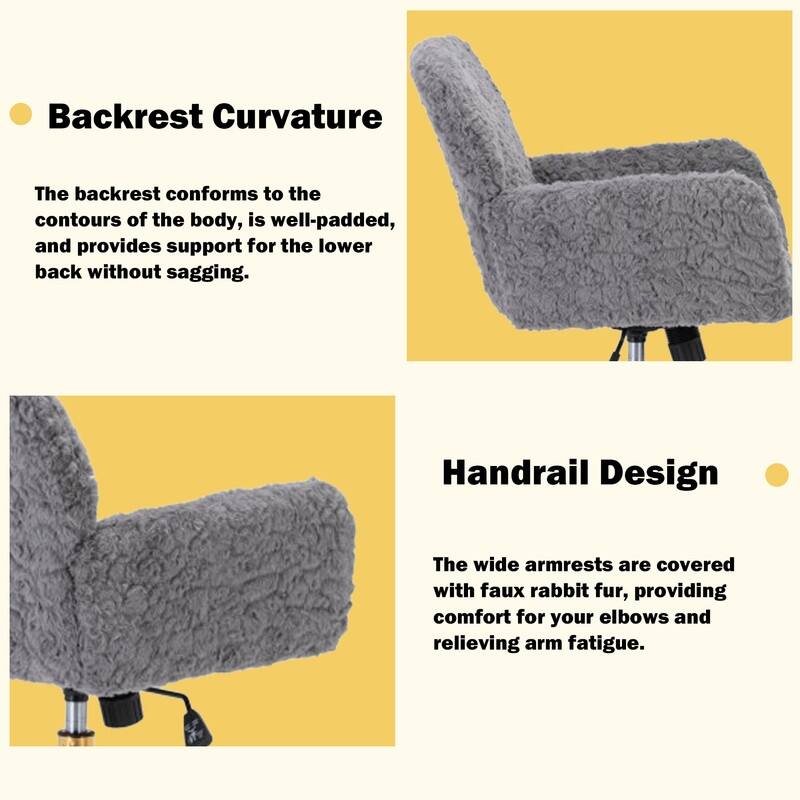 Metal Swivel Home Upholstered Office Chair