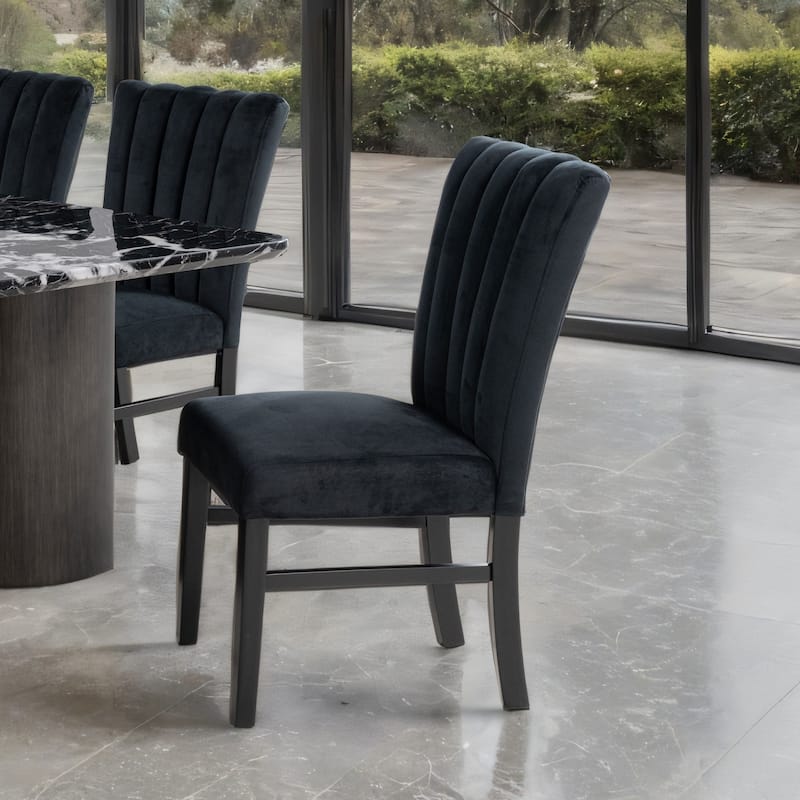 Furniture of America Galei Modern Velvet Dining Chairs (Set of 2) - Black